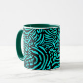 Erstaunlich grünes Zebra-Design Tasse (Vorderseite Links)