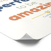 Erstaunlich | Kinder-Affirmationsposter Poster (Ecke)