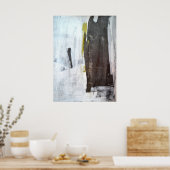 "Erstaunlich moderne Schwarz-Weiß-Abstrakte Kunst" Poster (Küche)