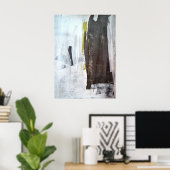 "Erstaunlich moderne Schwarz-Weiß-Abstrakte Kunst" Poster (Heimbüro)