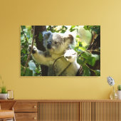 Erstaunlich niedlicher Koala in einem Baum Leinwanddruck (Insitu (Wohnzimmer))