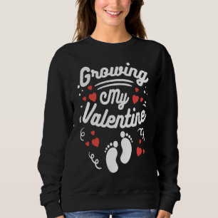 Erstaunlich Retro Wachsende schwangere Valentinsta Sweatshirt