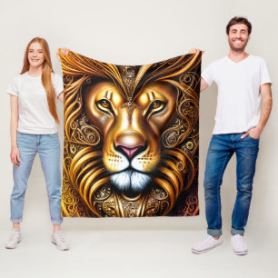 Erstaunlich schöne Goldene Löwe Fleecedecke