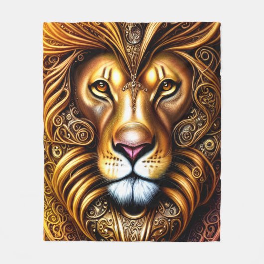 Erstaunlich schöne Goldene Löwe Fleecedecke (Vorderseite)