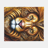 Erstaunlich schöne Goldene Löwe Fleecedecke (Vorderseite (Horizontal))