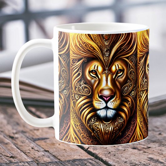 Erstaunlich schöne Goldene Löwe Kaffeetasse