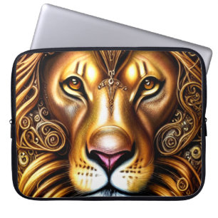 Erstaunlich schöne Goldene Löwe Laptopschutzhülle