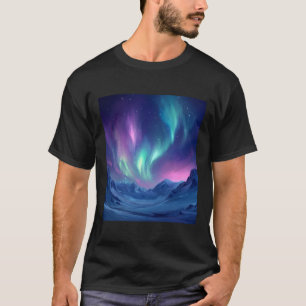 Erstaunlich schöne Nordlichter farbenfroh T-Shirt