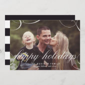 Erstaunlich Scripting Holiday Foto Card Feiertagskarte (Vorne/Hinten)