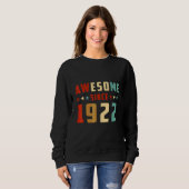 Erstaunlich seit 1922 Geburtstag Sweatshirt (Vorne ganz)