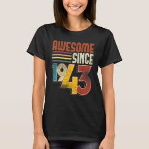 Erstaunlich seit 1943 80. Geburtstag Retro Vintage T-Shirt