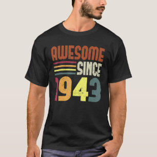 Erstaunlich seit 1943 80. Geburtstag Retro Vintage T-Shirt