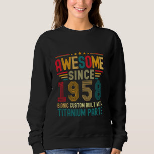 Erstaunlich seit 1958 Vintage 66. Geburtstag Männe Sweatshirt