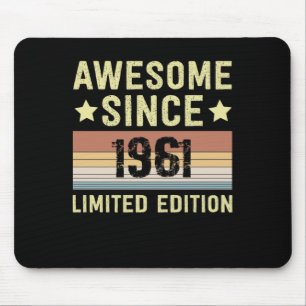 Erstaunlich seit 1961 Retro lustige Geburtstagsfei Mousepad