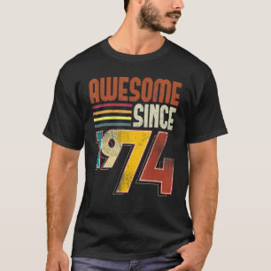 Erstaunlich seit 1974 49. Geburtstag Retro Vintage T-Shirt