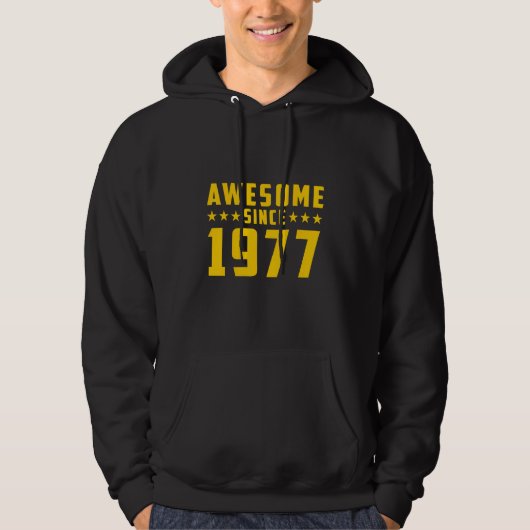 Erstaunlich seit 1977 Geburtstag Hoodie (Vorderseite)