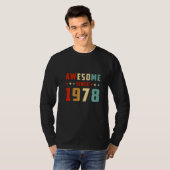 Erstaunlich seit 1978 Geburtstag T-Shirt (Vorne ganz)