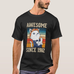 Erstaunlich seit 1982 Vintage Frauen Geburtstag 41 T-Shirt