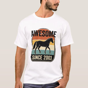 Erstaunlich seit 2003 Vintage-Pferd Geburtstags-De T-Shirt