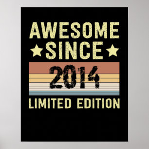 Erstaunlich seit 2014 Geburtstag Poster