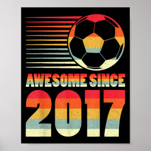 Erstaunlich seit 2017 Fußball Vintage-Geschenke fü Poster