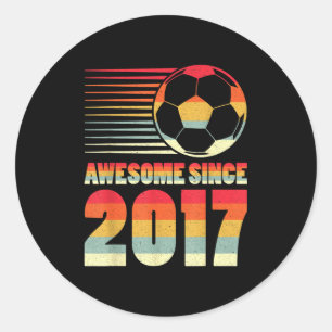 Erstaunlich seit 2017 Fußball Vintage-Geschenke fü Runder Aufkleber