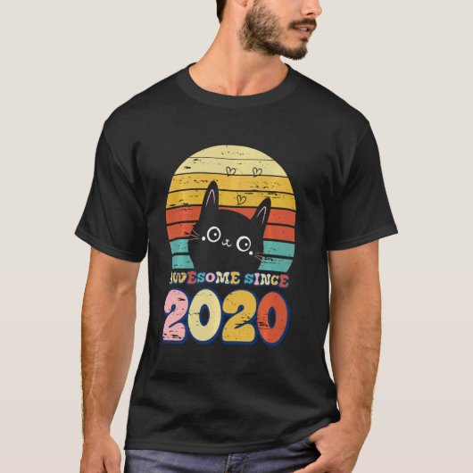 Erstaunlich Seit 2020 Tee Katze Für Mädchen Junge (Vorderseite)