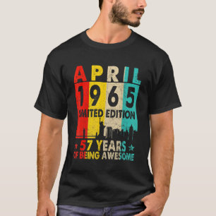 Erstaunlich seit April 1965 57. Geburtstag Vintage T-Shirt