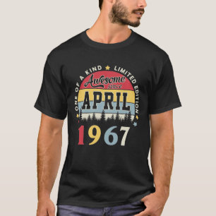 Erstaunlich seit April 1967 Vintage Retro Geburtst T-Shirt