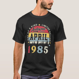 Erstaunlich seit April 1985 Vintage Retro Geburtst T-Shirt