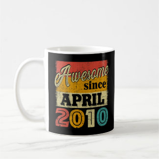 Erstaunlich seit April 2010 Vintage 12. Geburtstag Kaffeetasse