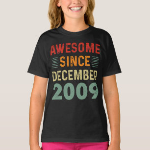 Erstaunlich seit Dezember 2009 Vintage Geburtstag T-Shirt
