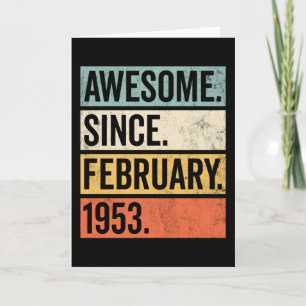 Erstaunlich seit Februar 1953 Geburtstag Karte