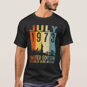 Erstaunlich seit Juli 1973 49. Geburtstag Vintage T-Shirt