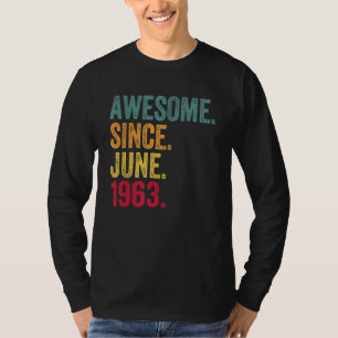 Erstaunlich seit Juni 1963 Vintage 59. Geburtstag T-Shirt