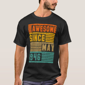 Erstaunlich seit Mai 1946 Vintage 76th Männer und T-Shirt