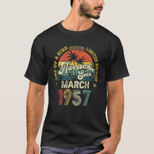 Erstaunlich seit März 1957 Vintage 65. Geburtstag T-Shirt