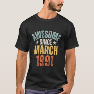 Erstaunlich seit März 1991 33 33. T-Shirt