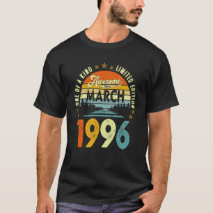 Erstaunlich seit März 1996 Vintage 26. Geburtstag T-Shirt
