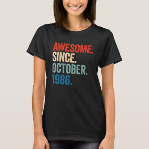 Erstaunlich seit Oktober 1986 36. Geburtstag 36 J T-Shirt