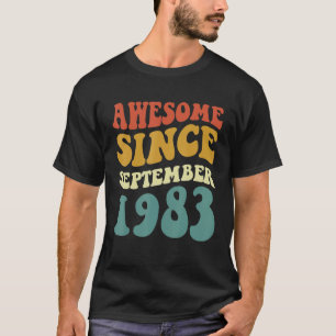 Erstaunlich seit September 1983 Retro Groovy 39 Ja T-Shirt
