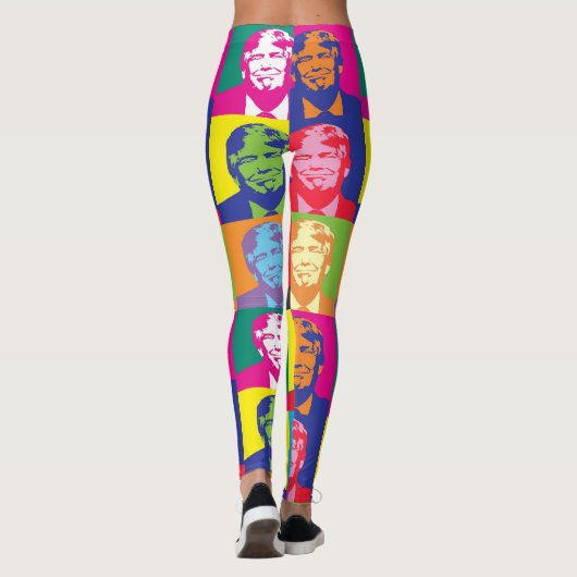Erstaunlich Tack Donald Trump Pop Art Yoga Pants Leggings (Rückseite)