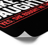 Erstaunlich wie meine Tochter Lustiger Vater Daddy Poster (Ecke)