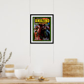 Erstaunliche Abenteuer #2 Retro-Sci-Fi-Comicbuch Poster (Küche)