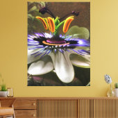 Erstaunliche Abstrakte Kunst einer Passion-Blume Leinwanddruck (Insitu (Wohnzimmer))