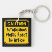 Erstaunliche autonome Roboter in Aktion Schlüsselanhänger (Rückseite)