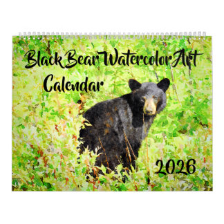 Erstaunliche Bären-Wildlife-Aquarellmalerei-Kunst Kalender