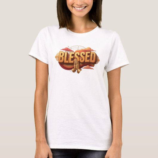 Erstaunliche BLESSED Wearable Kunst T-Shirt (Vorderseite)