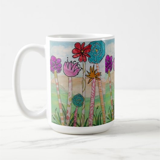 Erstaunliche Blume und Gefühle Kaffeetasse (Links)