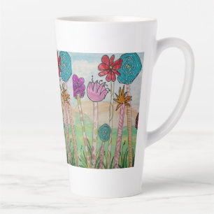 Erstaunliche Blume und Gefühle Milchtasse